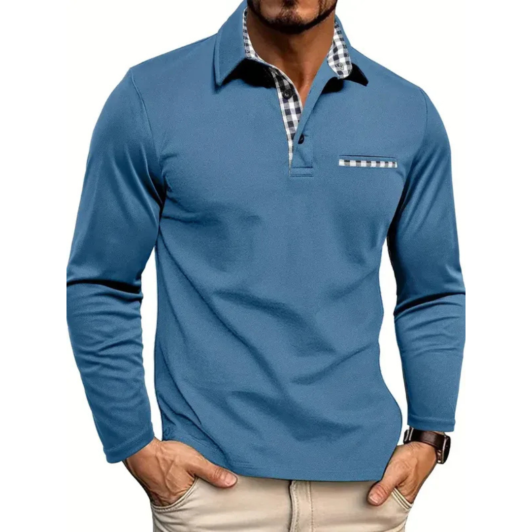 Klaus | Herren Langarm Poloshirt Für Frühling Und Sommer