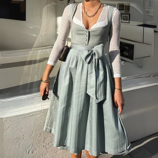 Knie-langes Dirndl-Kleid – Oktoberfest- und Cannstatter-Outfit-Kleider