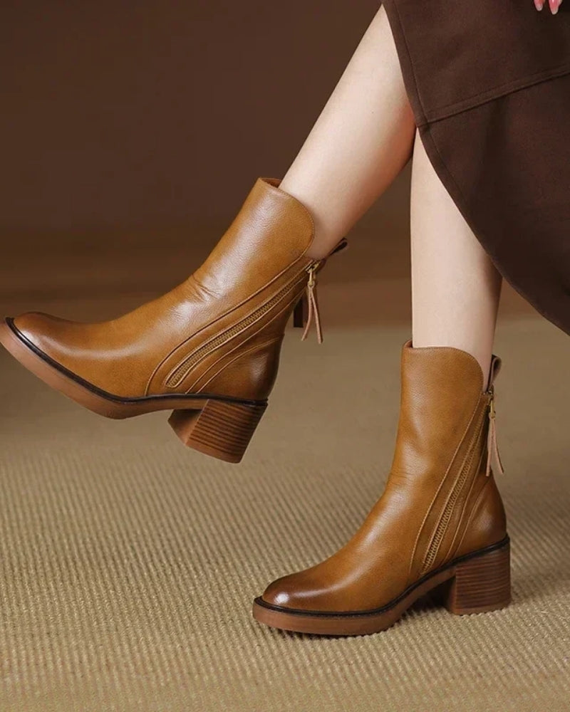 Knöchelhohe Damen-Stiefelette – Für Alltag, Freizeit und Büro geeignet