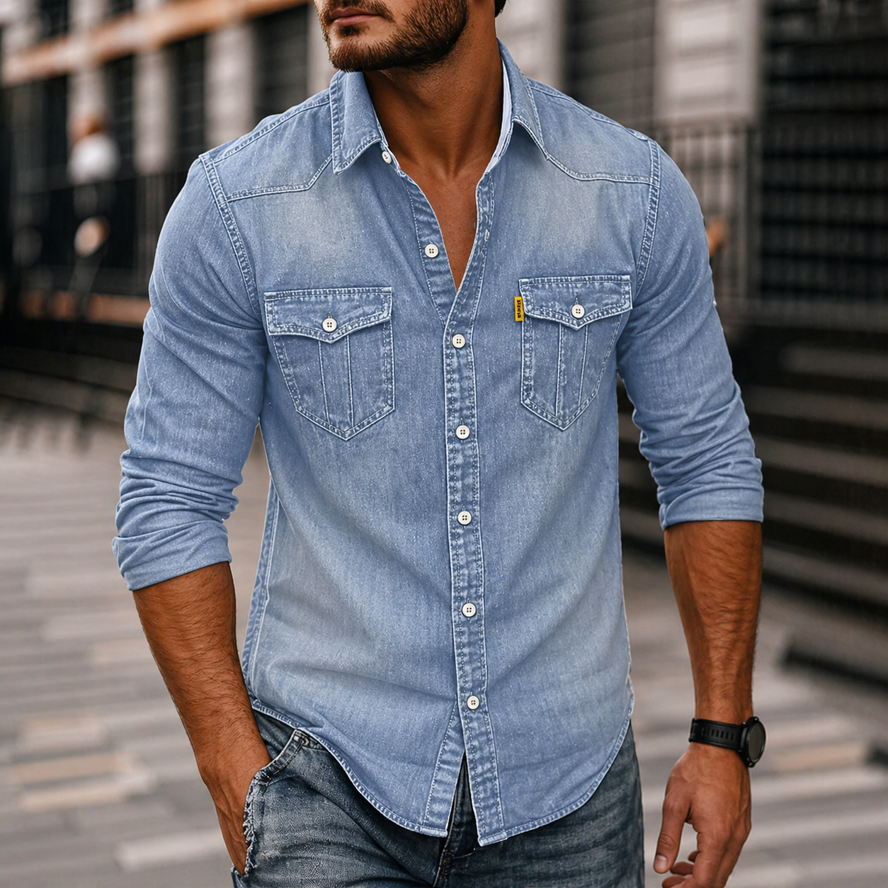 Knut | Herren T Shirt Mit Taschen Für Freizeit
