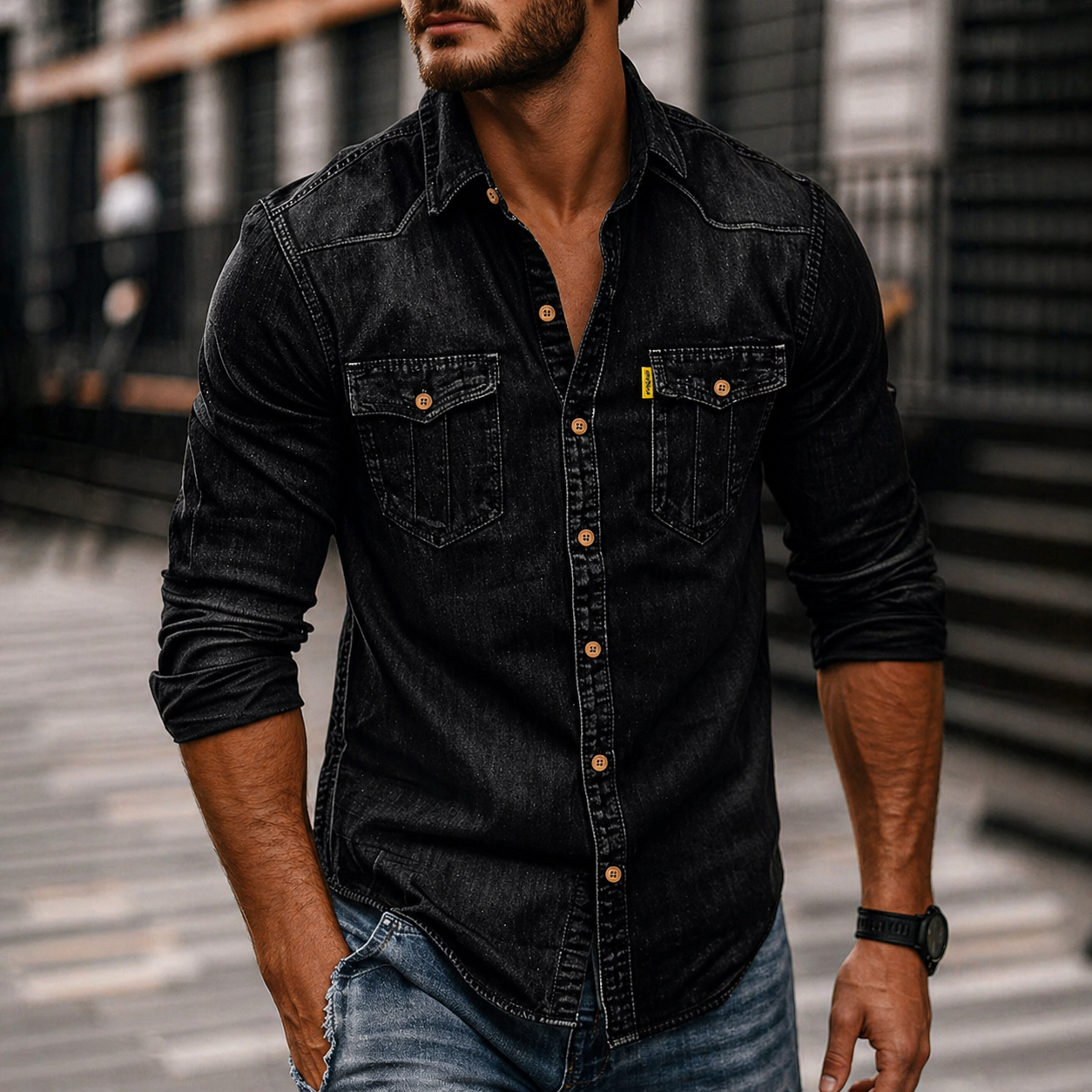 Knut | Herren T Shirt Mit Taschen Für Freizeit