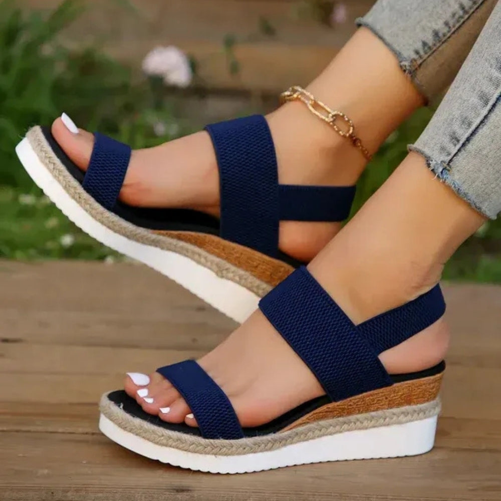 Komfortabel Damen Plateau-Sandalen im Slip-on-Stil | Sommer