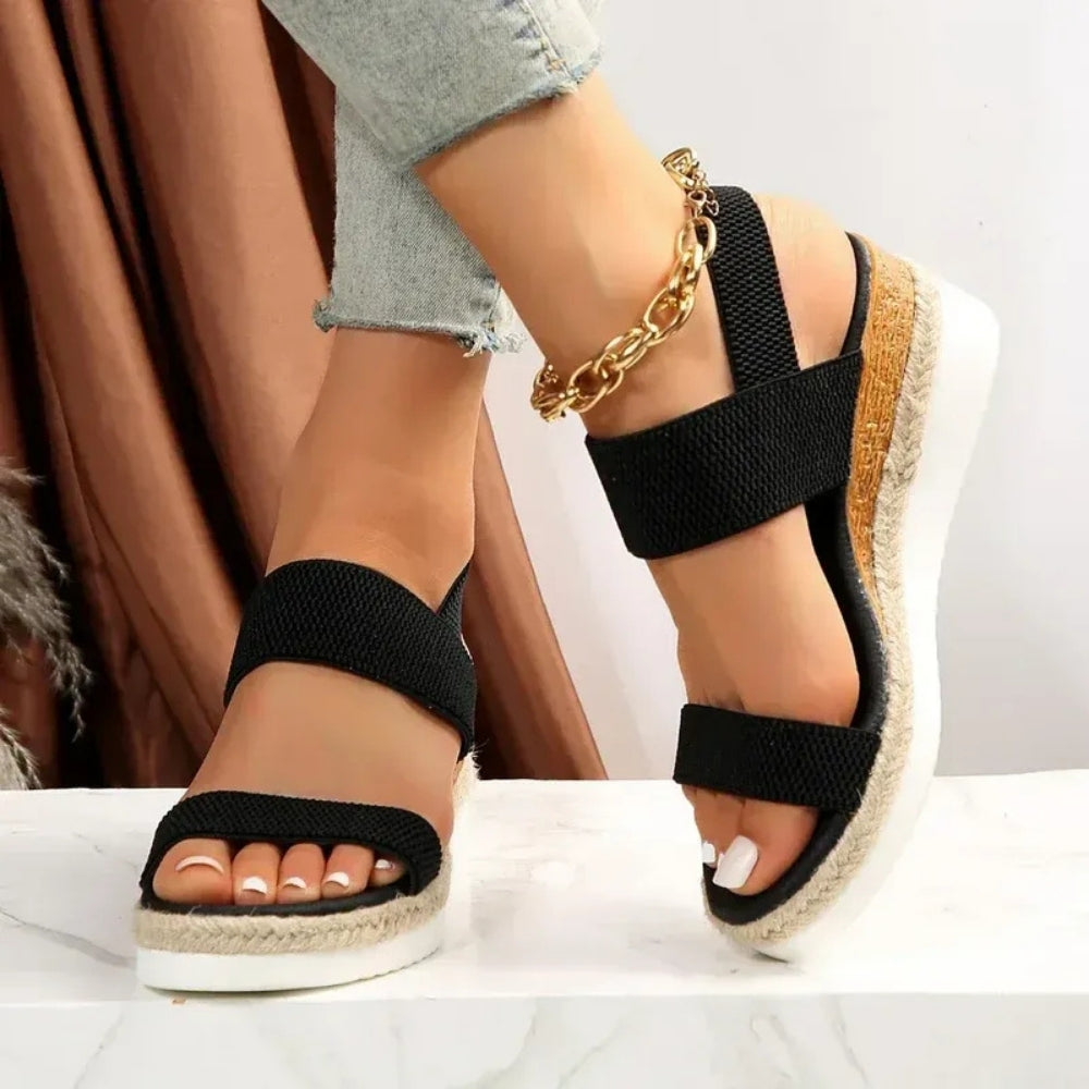 Komfortabel Damen Plateau-Sandalen im Slip-on-Stil | Sommer
