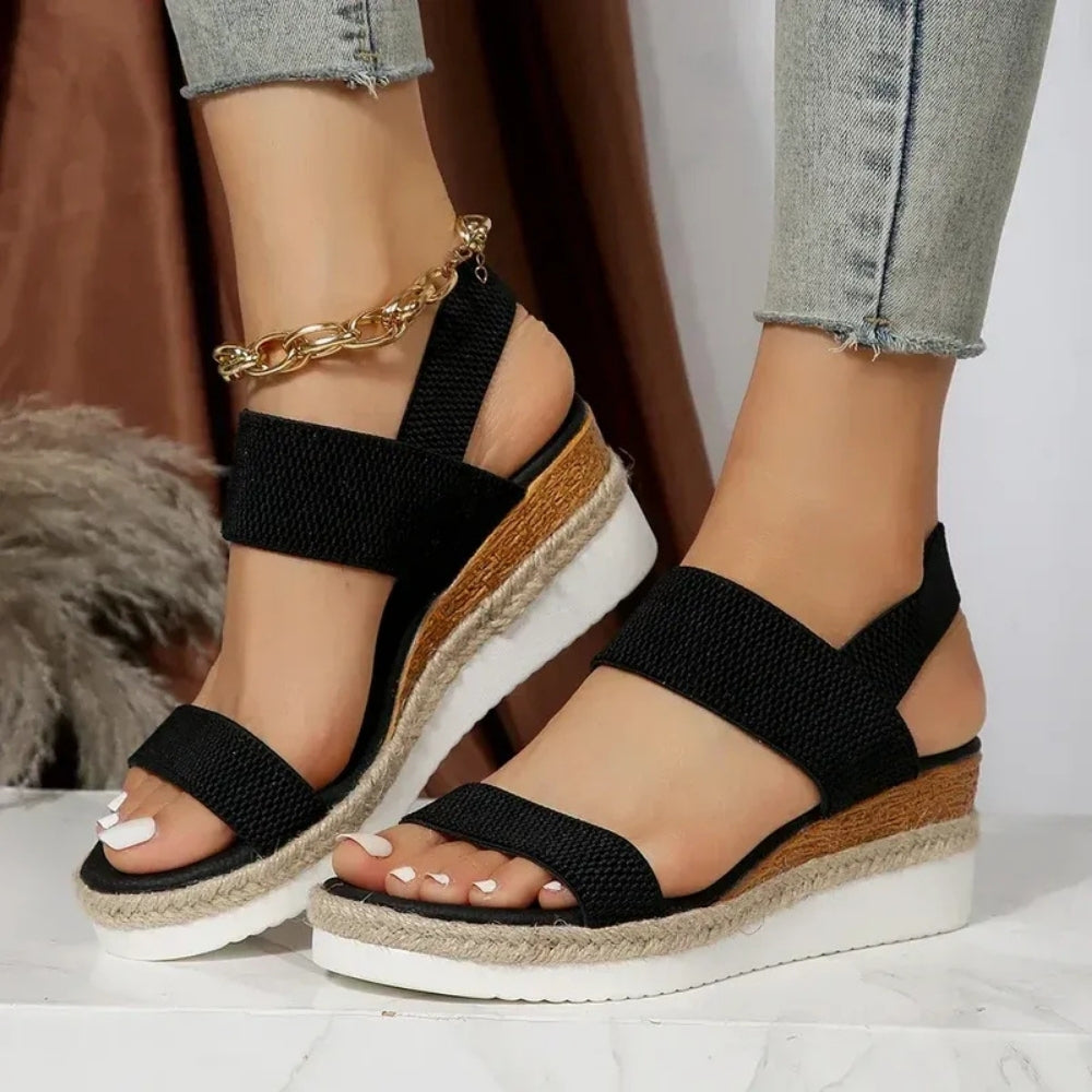 Komfortabel Damen Plateau-Sandalen im Slip-on-Stil | Sommer