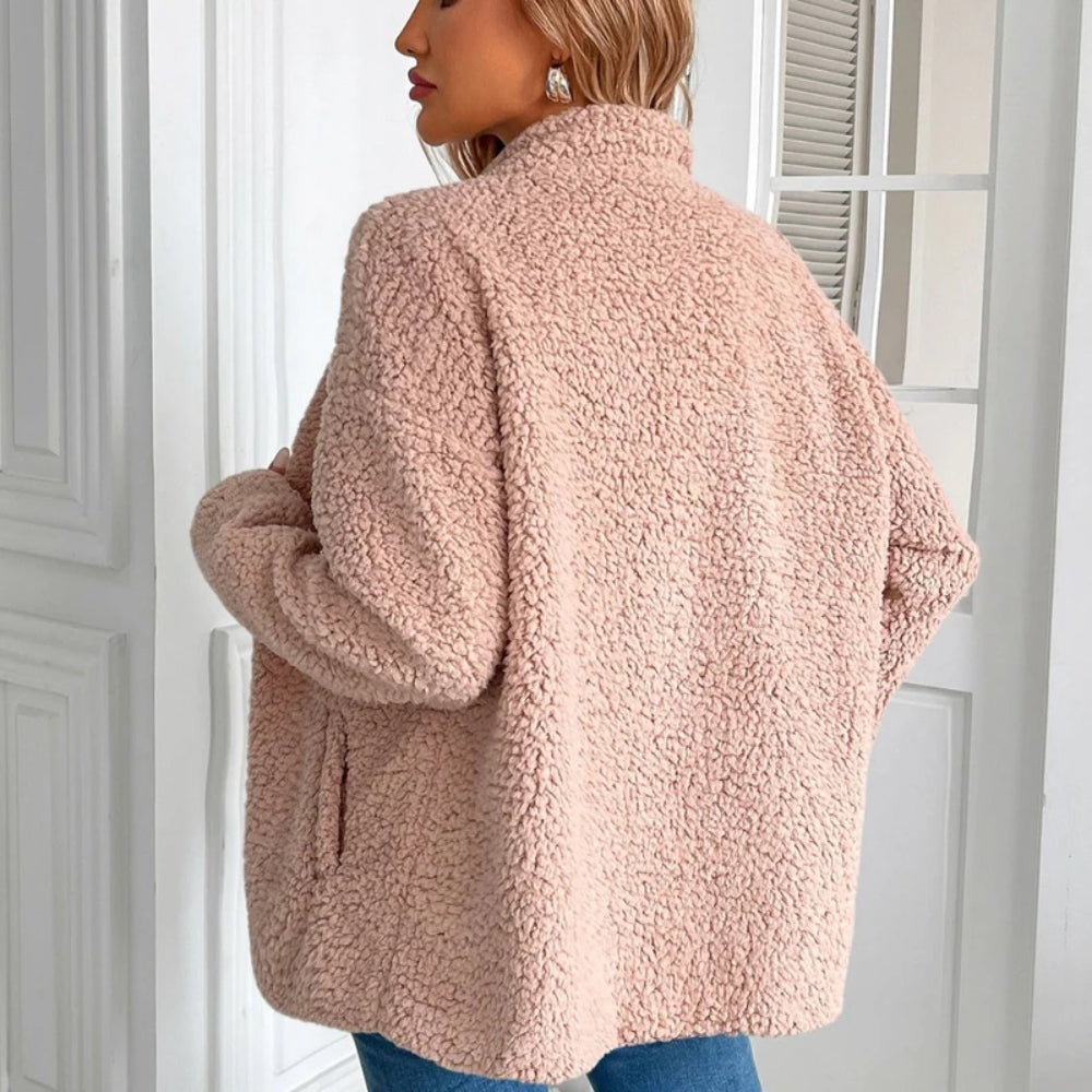 Lässige Winterjacke mit Reißverschluss für Frauen - Leichter, warmer Mantel