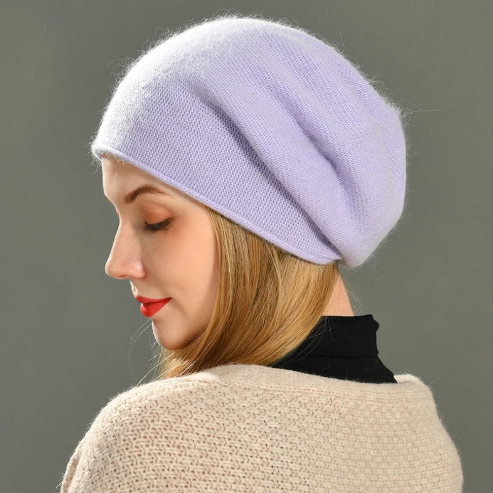 Lässige Wintermütze - weiche, atmungsaktive Schlabbermütze für Frauen