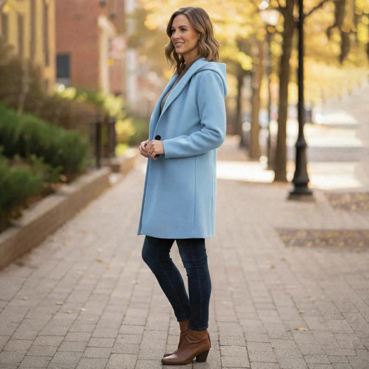Lange Übergangsjacke für Damen | Mantel