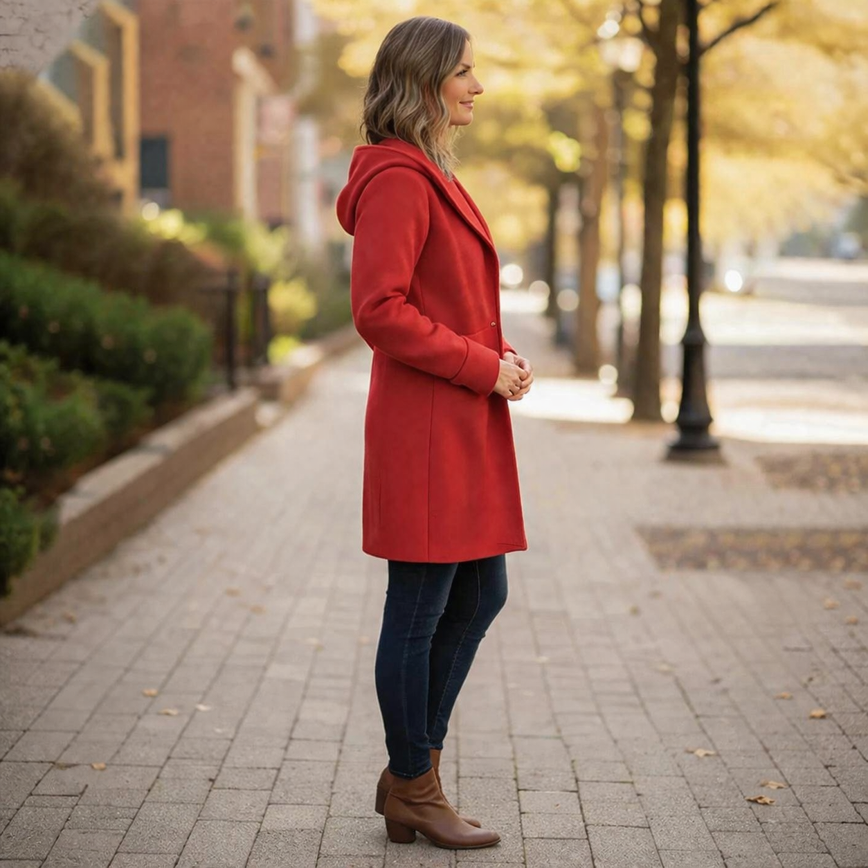 Lange Übergangsjacke für Damen | Mantel