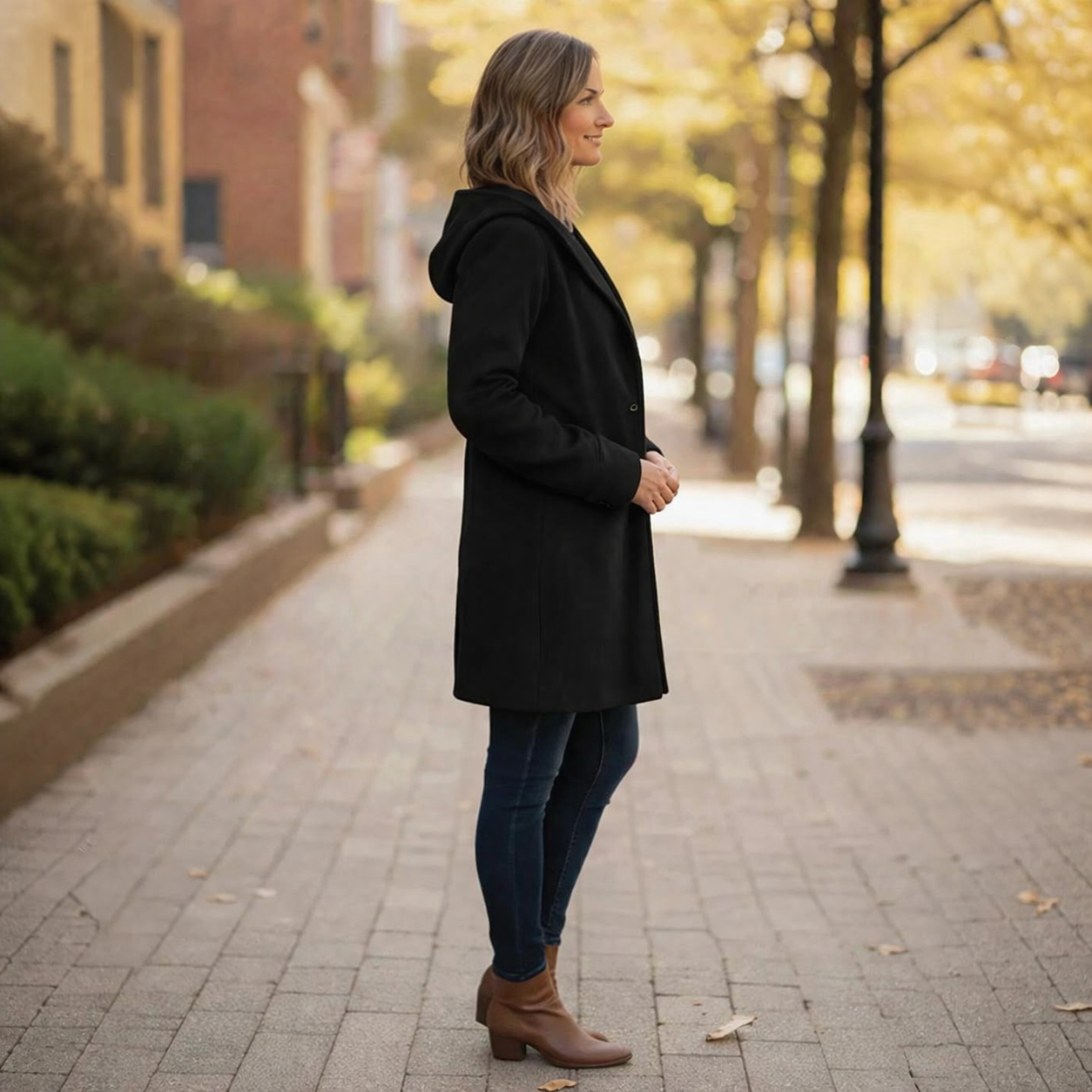 Lange Übergangsjacke für Damen | Mantel