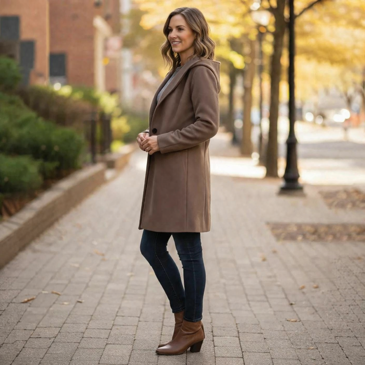Lange Übergangsjacke für Damen | Mantel