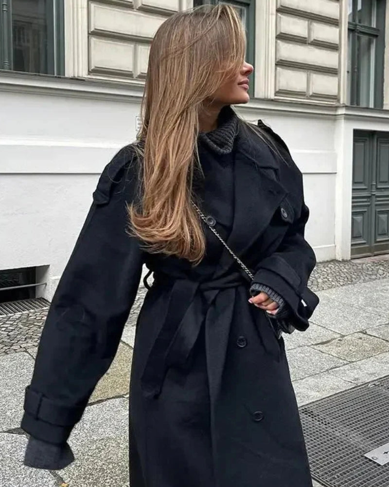 Langer Stil mit Struktur – Winterjacke Damen mit weiter Passform