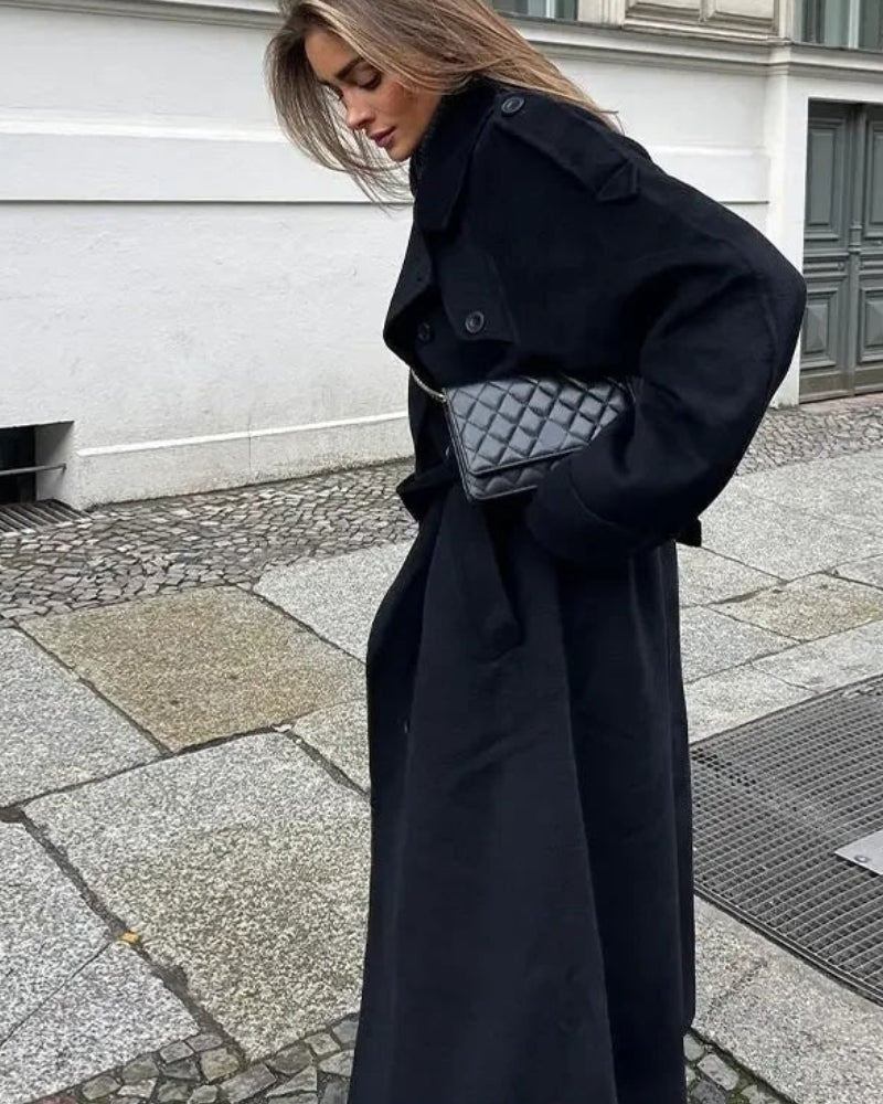 Langer Stil mit Struktur – Winterjacke Damen mit weiter Passform