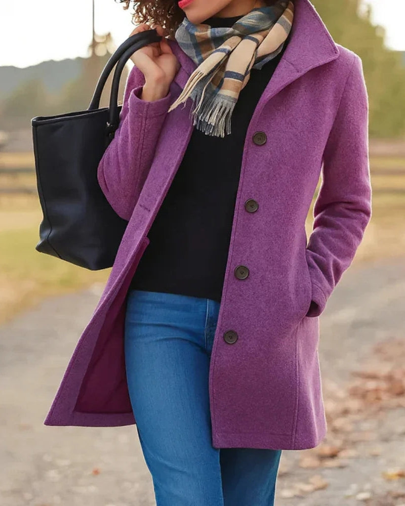 Langer Trench Coat für Damen – Klassischer Mantel für den Alltag