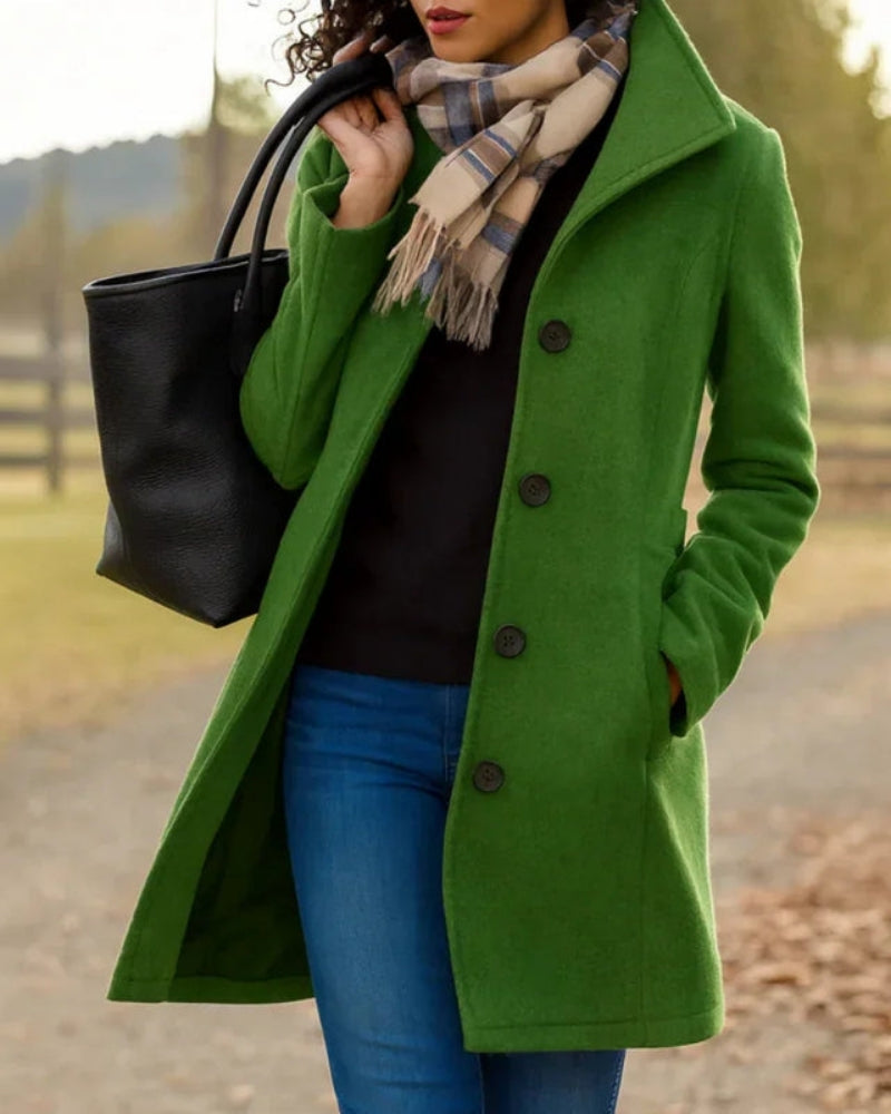 Langer Trench Coat für Damen – Klassischer Mantel für den Alltag