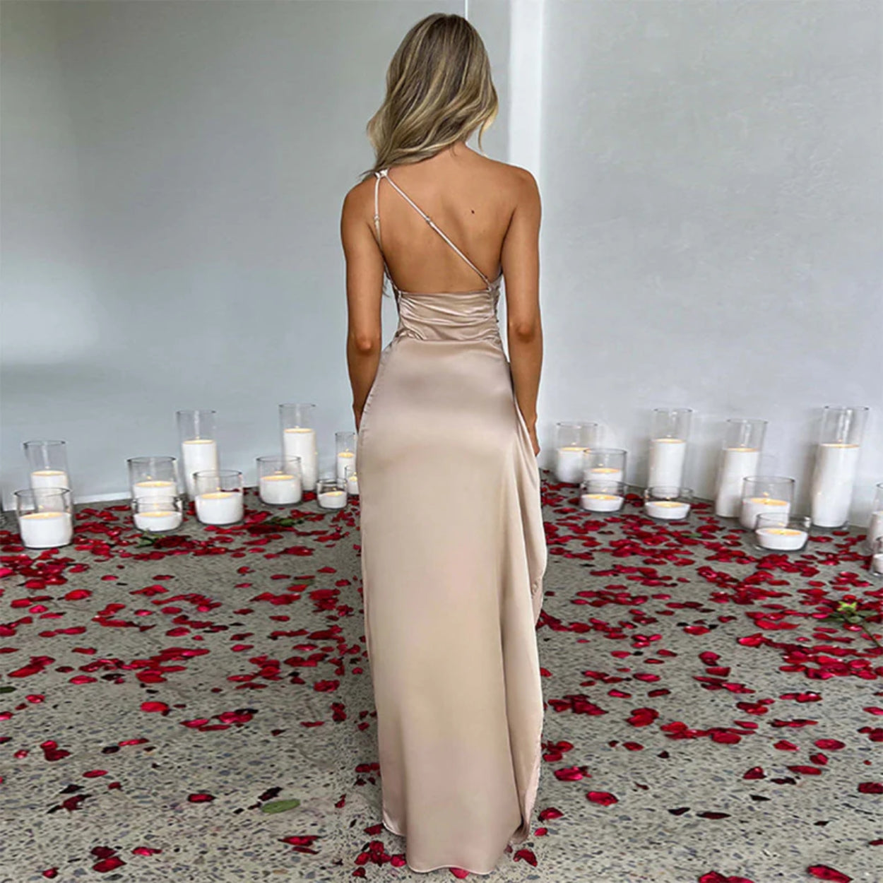 Langes Partykleid - Vielseitiges ärmelloses Outfit für Hochzeiten und Abendessen