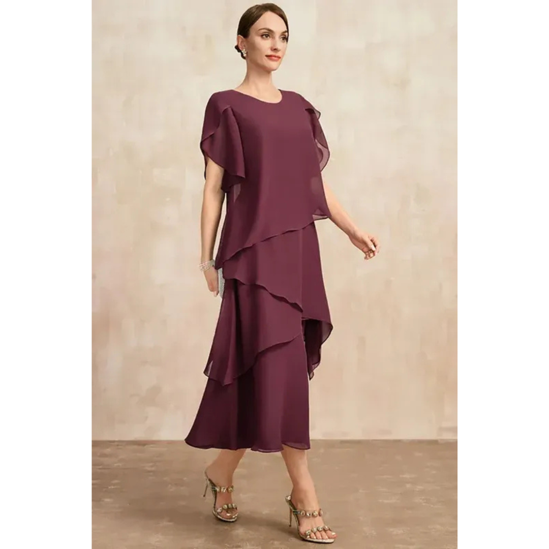 Lea | Damen Midi Sommerkleid Für Alltag Und Freizeit
