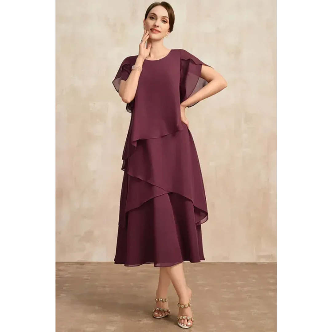 Lea | Damen Midi Sommerkleid Für Alltag Und Freizeit