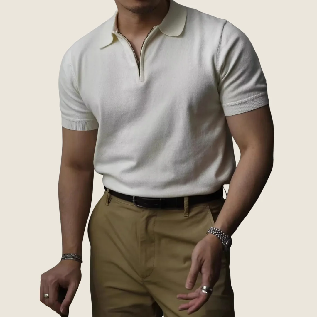 Leano | Herren Poloshirt Mit Reißverschluss Für Alltag