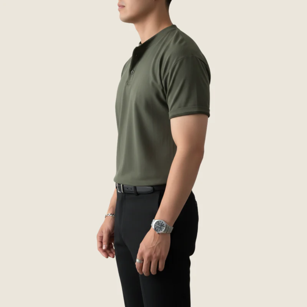 Levin | Herren Henley Shirt Für Alltag Minimalistisch