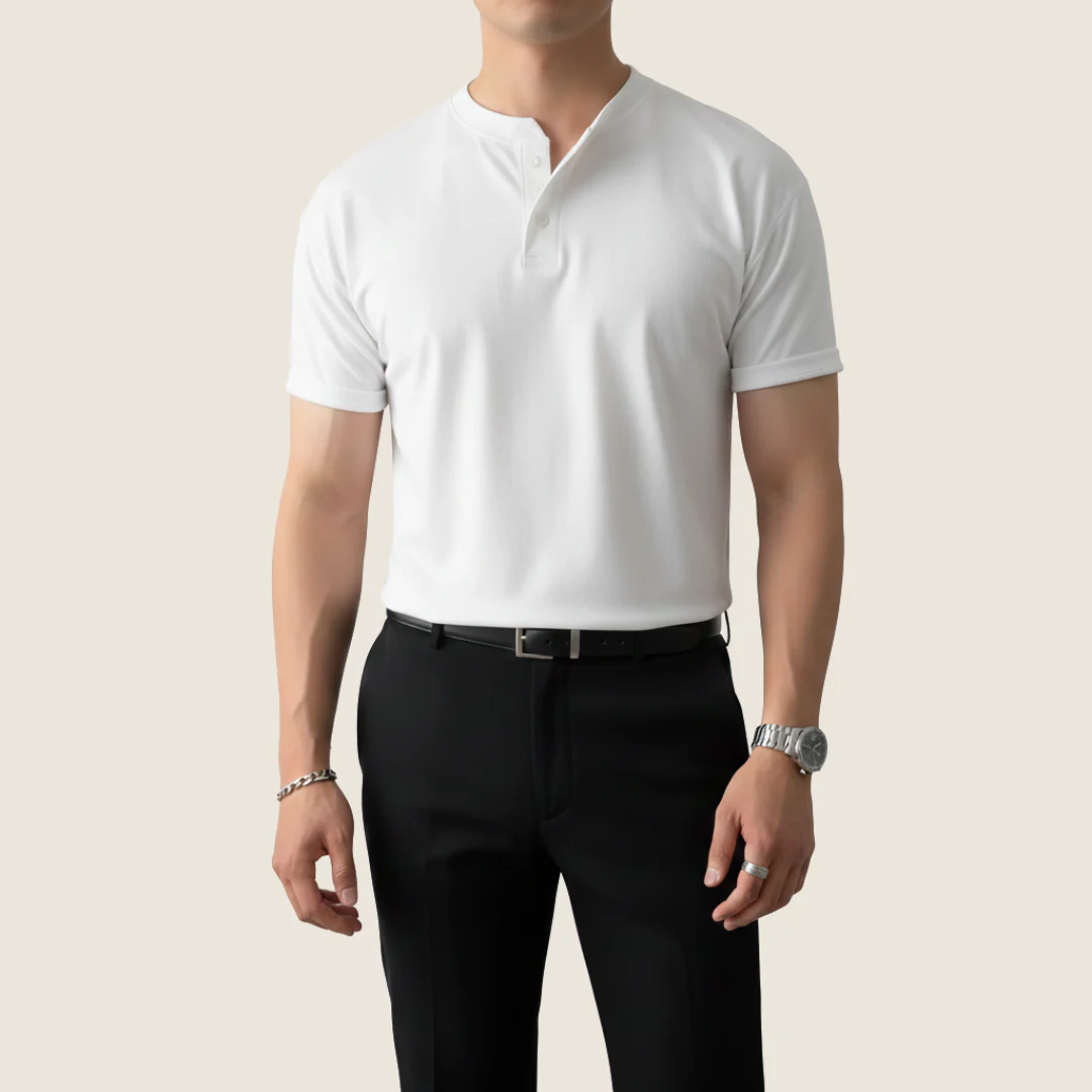 Levin | Herren Henley Shirt Für Alltag Minimalistisch