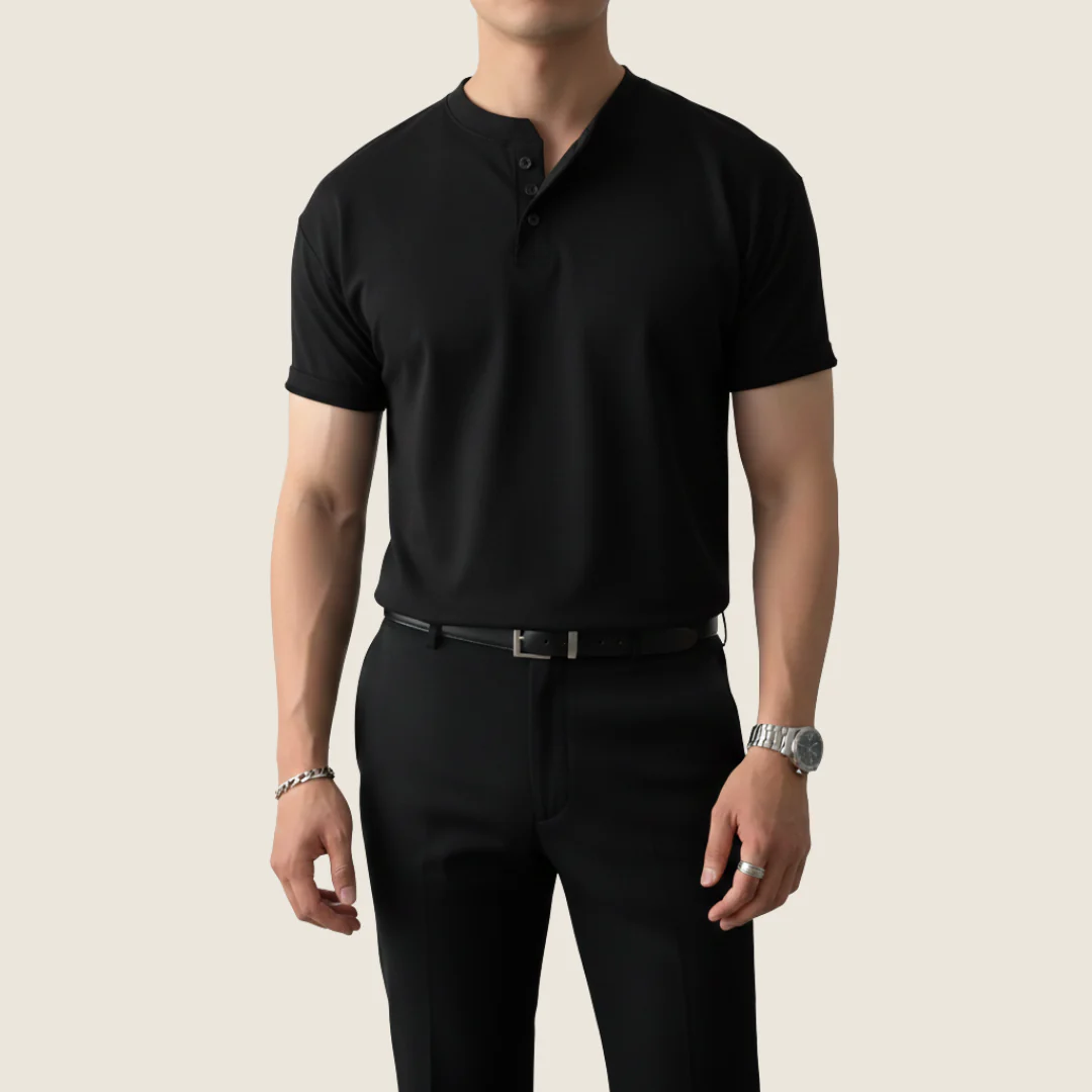 Levin | Herren Henley Shirt Für Alltag Minimalistisch