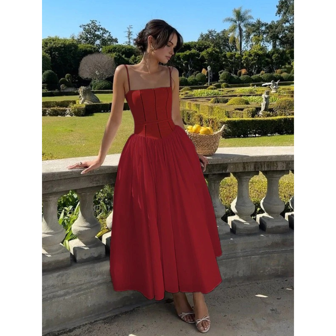 Liselotte | Damen Midi Kleid Für Hochzeitsgast Mit Korsett Design