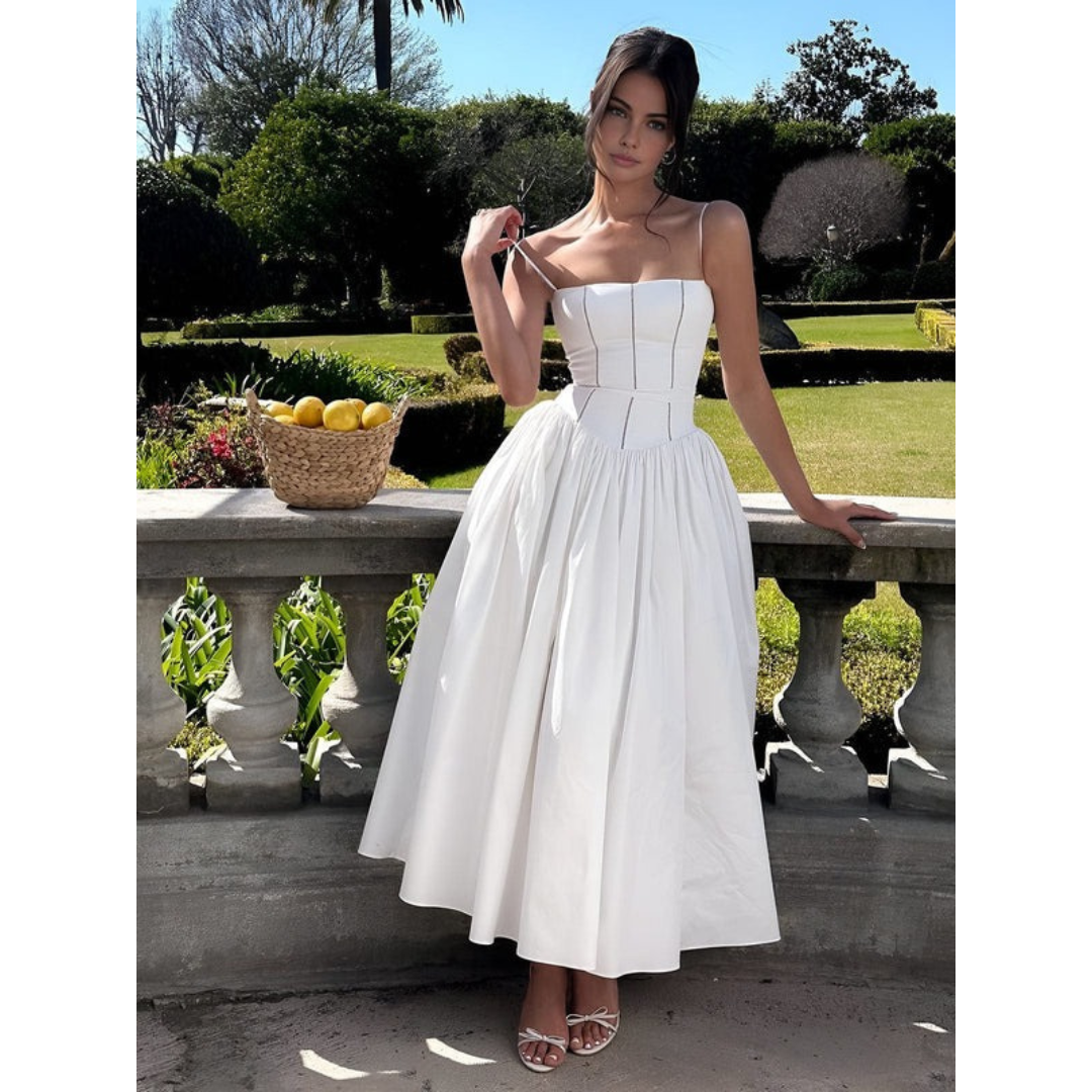 Liselotte | Damen Midi Kleid Für Hochzeitsgast Mit Korsett Design