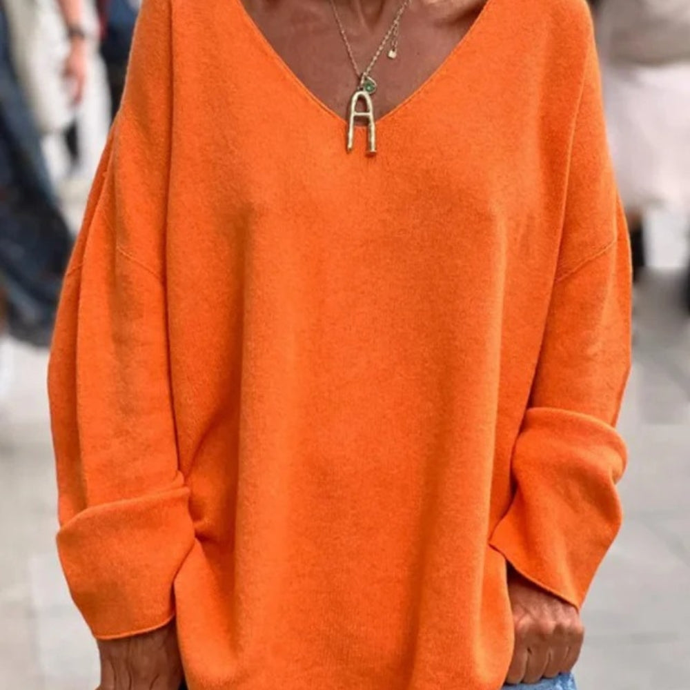 Lässiger Pullover - V-Ausschnitt für Damen mit hohem Tragekomfort