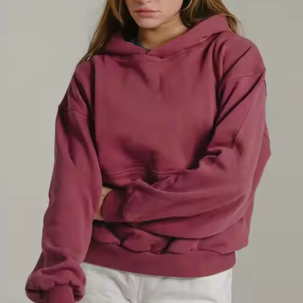 Loose Fit Damenjacke mit Kapuze - Bedrucktes Freizeitoutfit