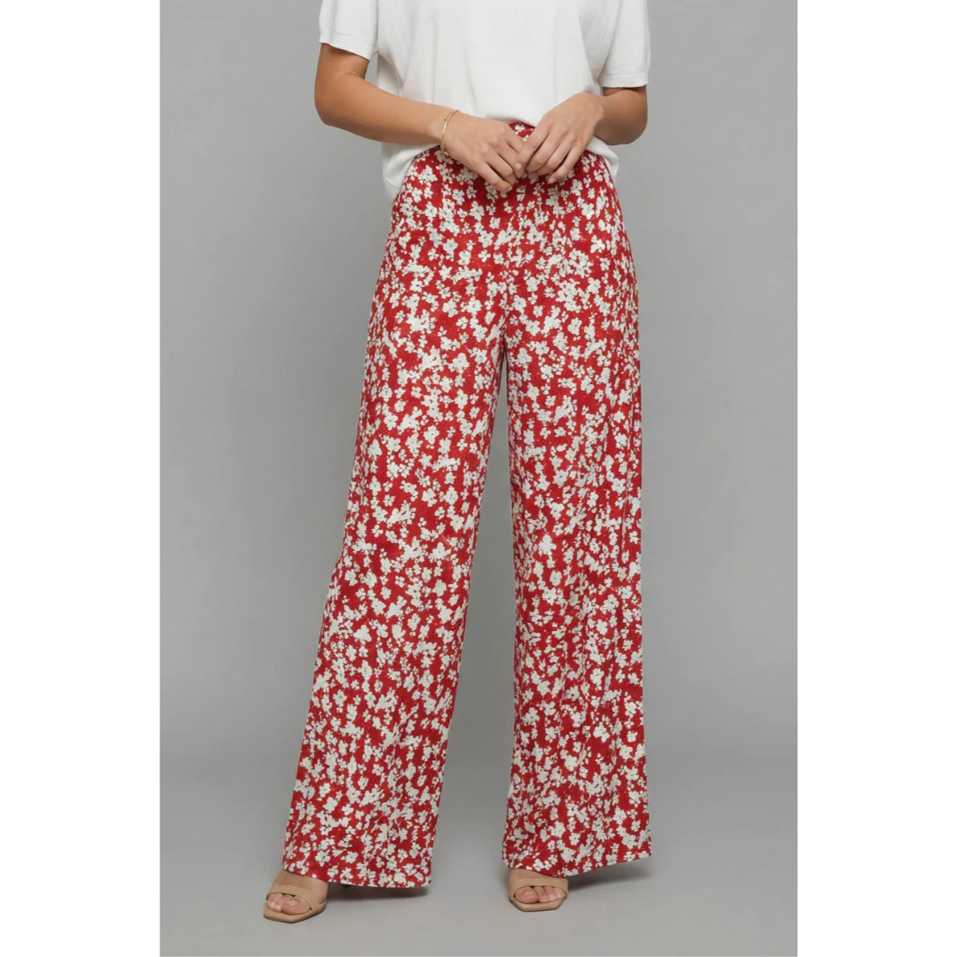 Lotta | Damen Palazzo Hose Mit Blumenmuster Für Alltag