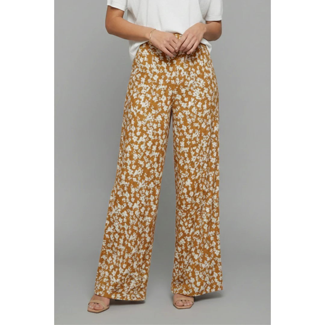 Lotta | Damen Palazzo Hose Mit Blumenmuster Für Alltag