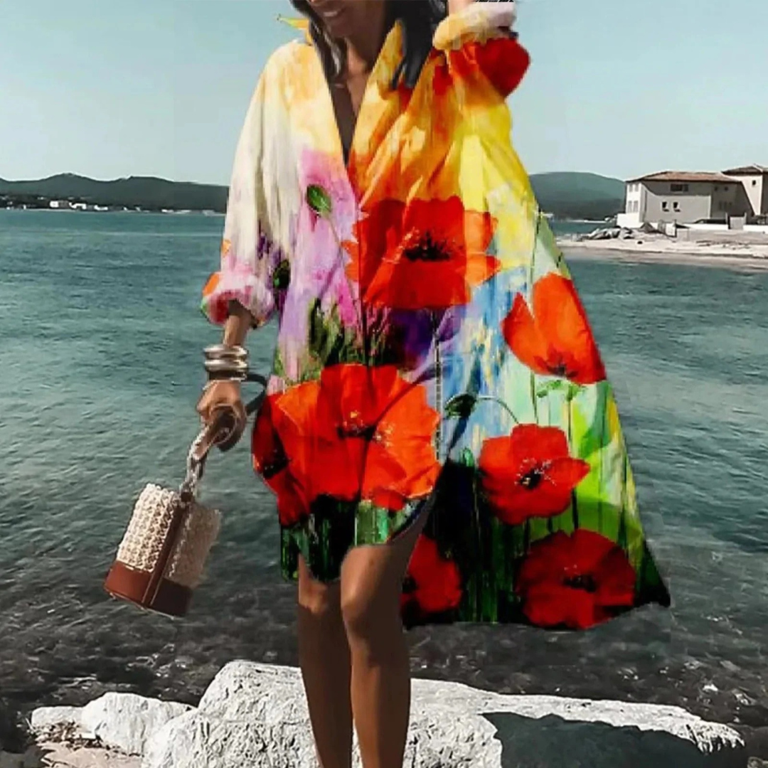 Lotte | Damen Sommerkleid Midi Mit Print