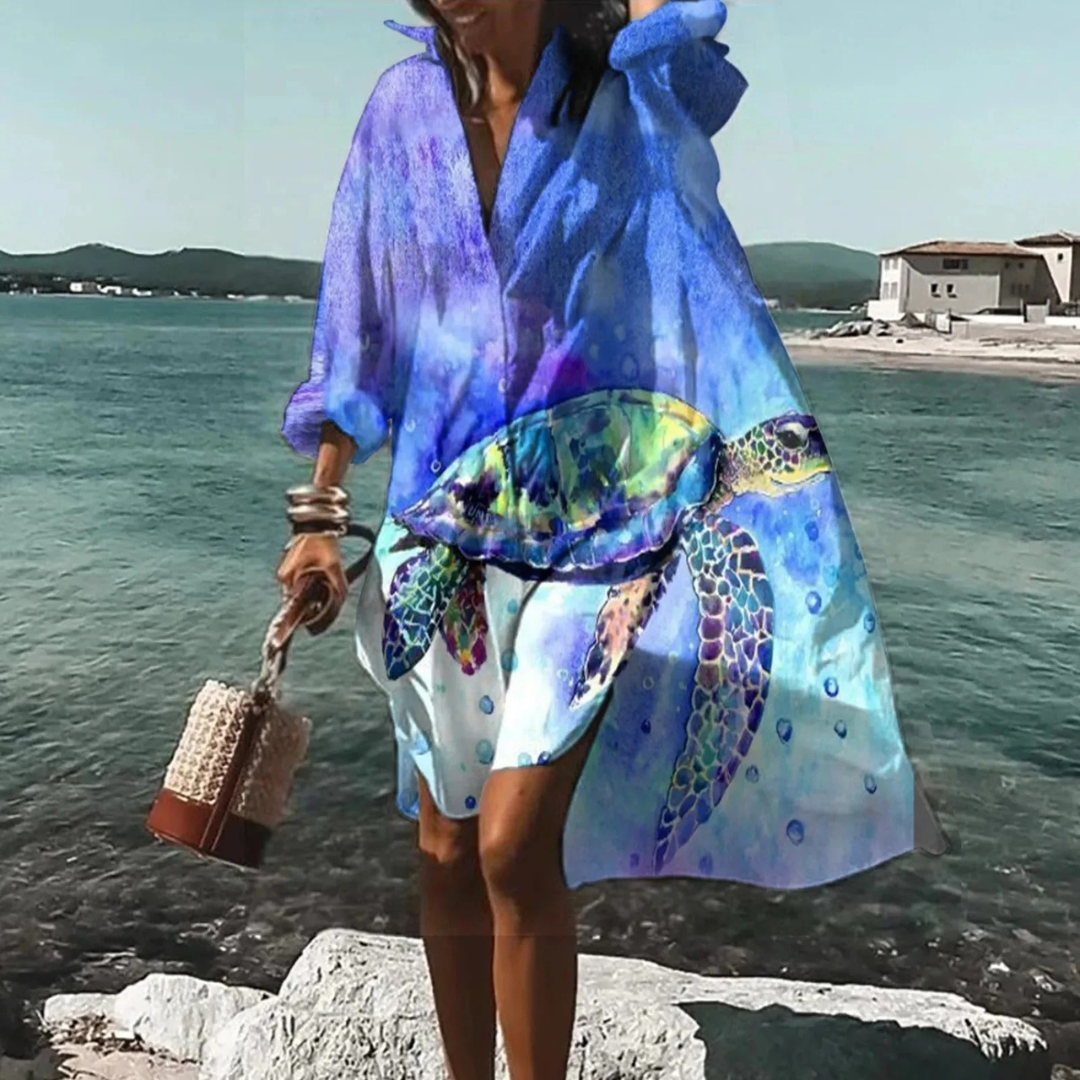 Lotte | Damen Sommerkleid Midi Mit Print