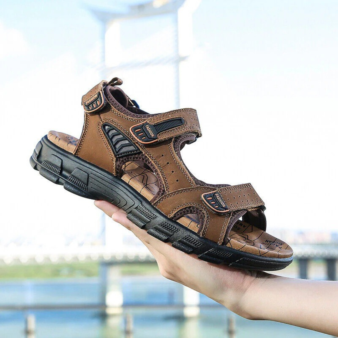 Luca | Unisex Bequeme Sandalen mit Klettverschluss