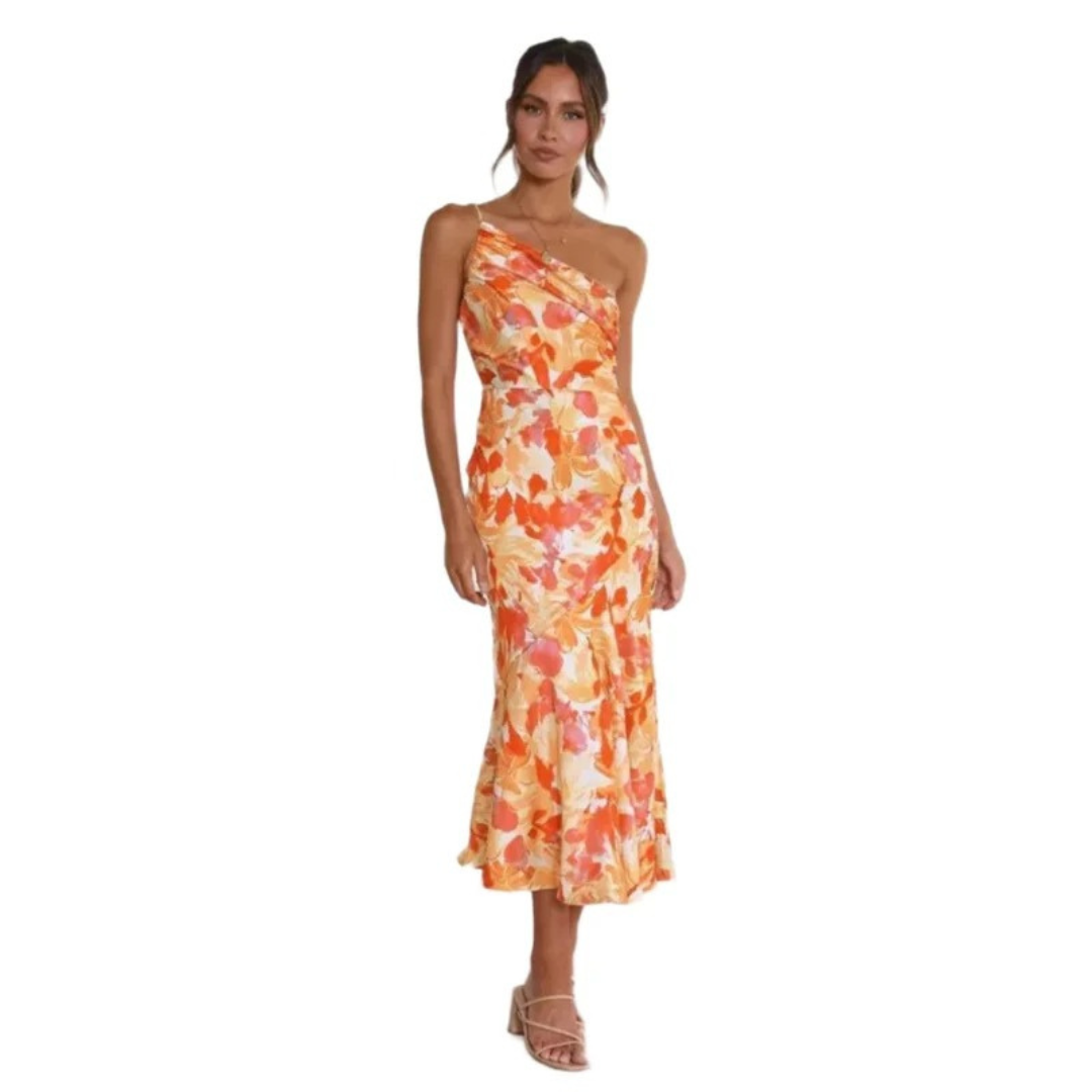 Maja | Damen Midi Sommerkleid Mit Blumenmuster Für Alltag