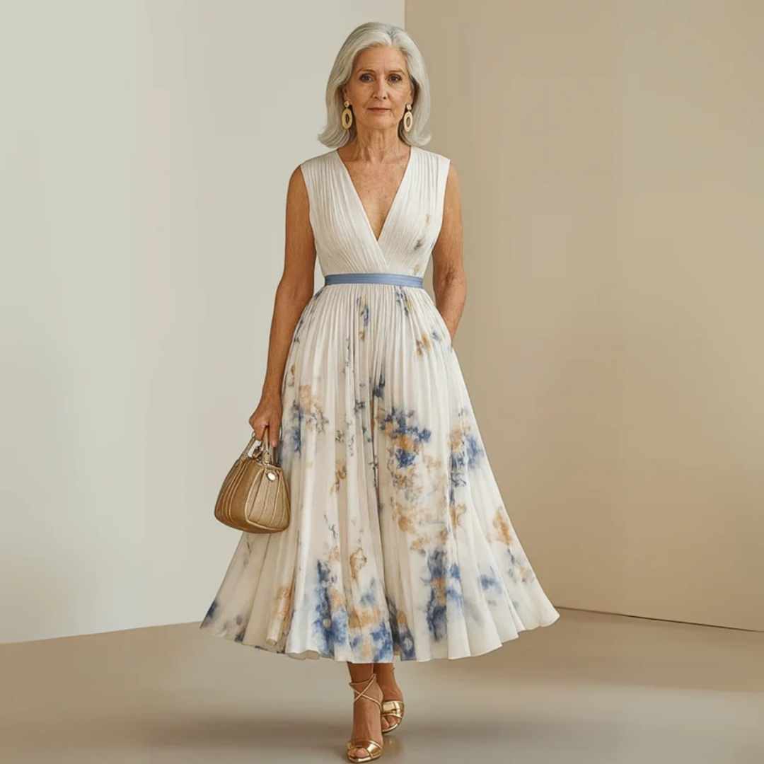Mara | Damen Sommerkleid Maxi Für Alltag Ohne Ärmel