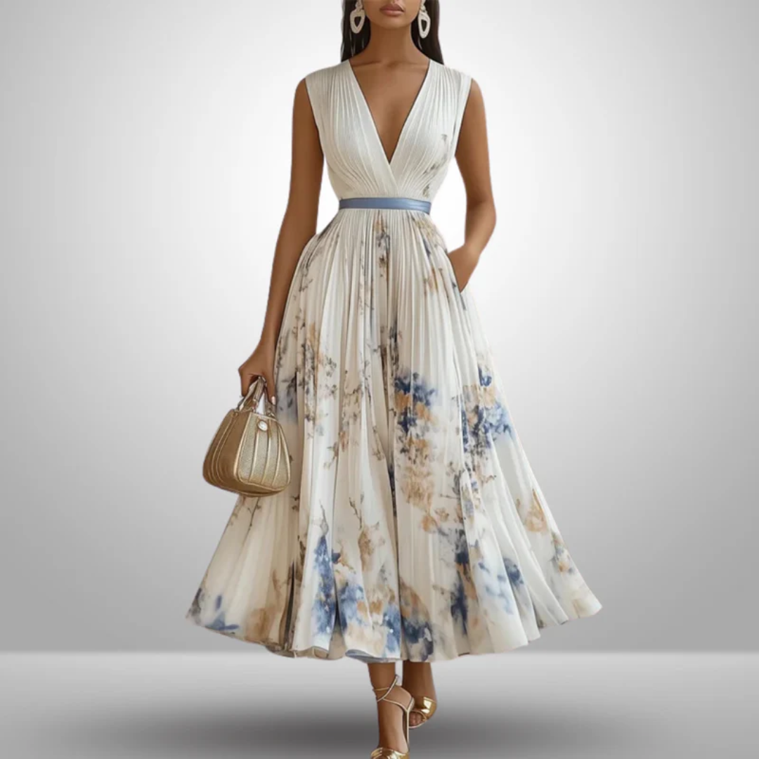 Mara | Damen Sommerkleid Maxi Für Alltag Ohne Ärmel