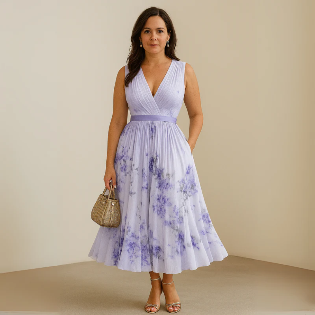Mara | Damen Sommerkleid Maxi Für Alltag Ohne Ärmel