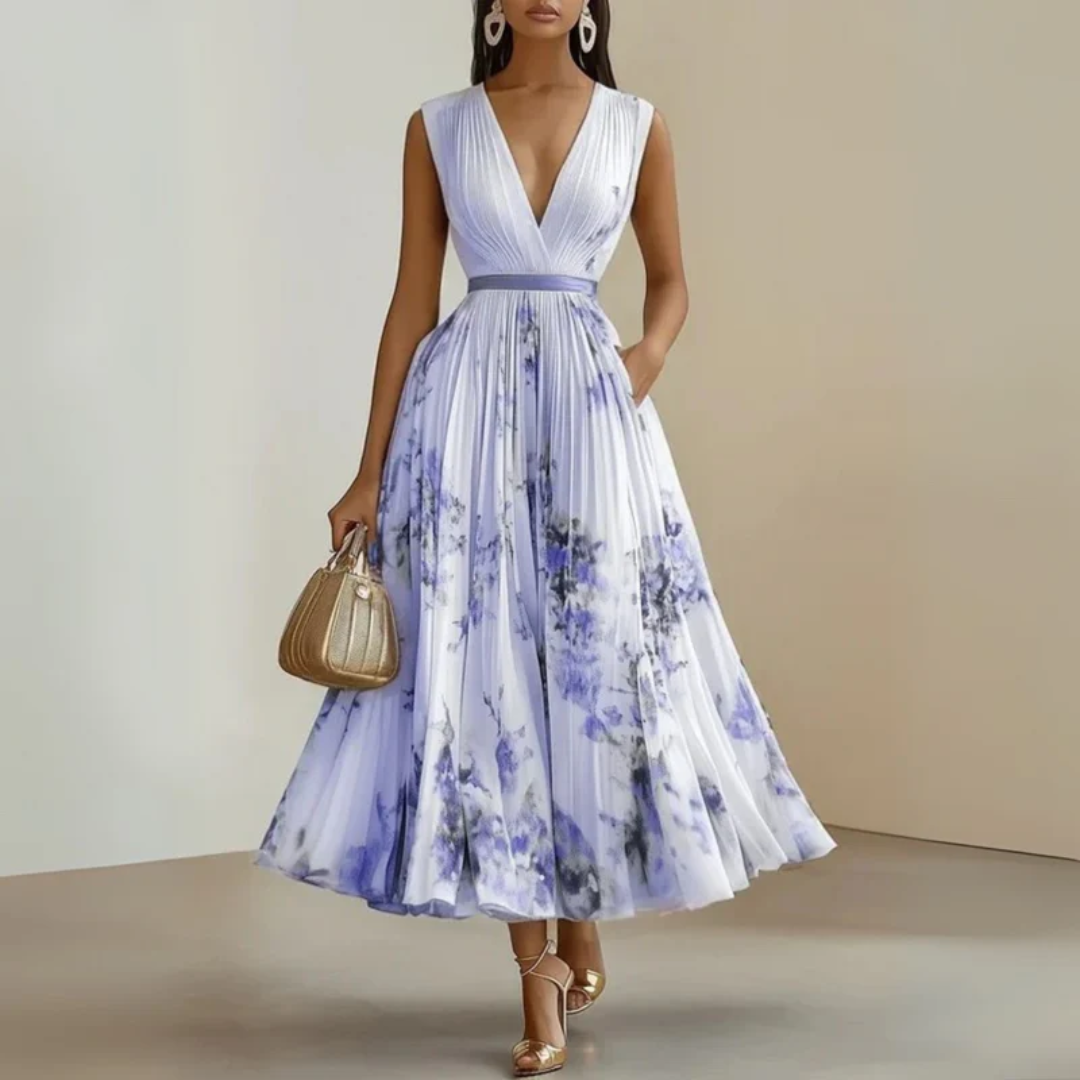 Mara | Damen Sommerkleid Maxi Für Alltag Ohne Ärmel