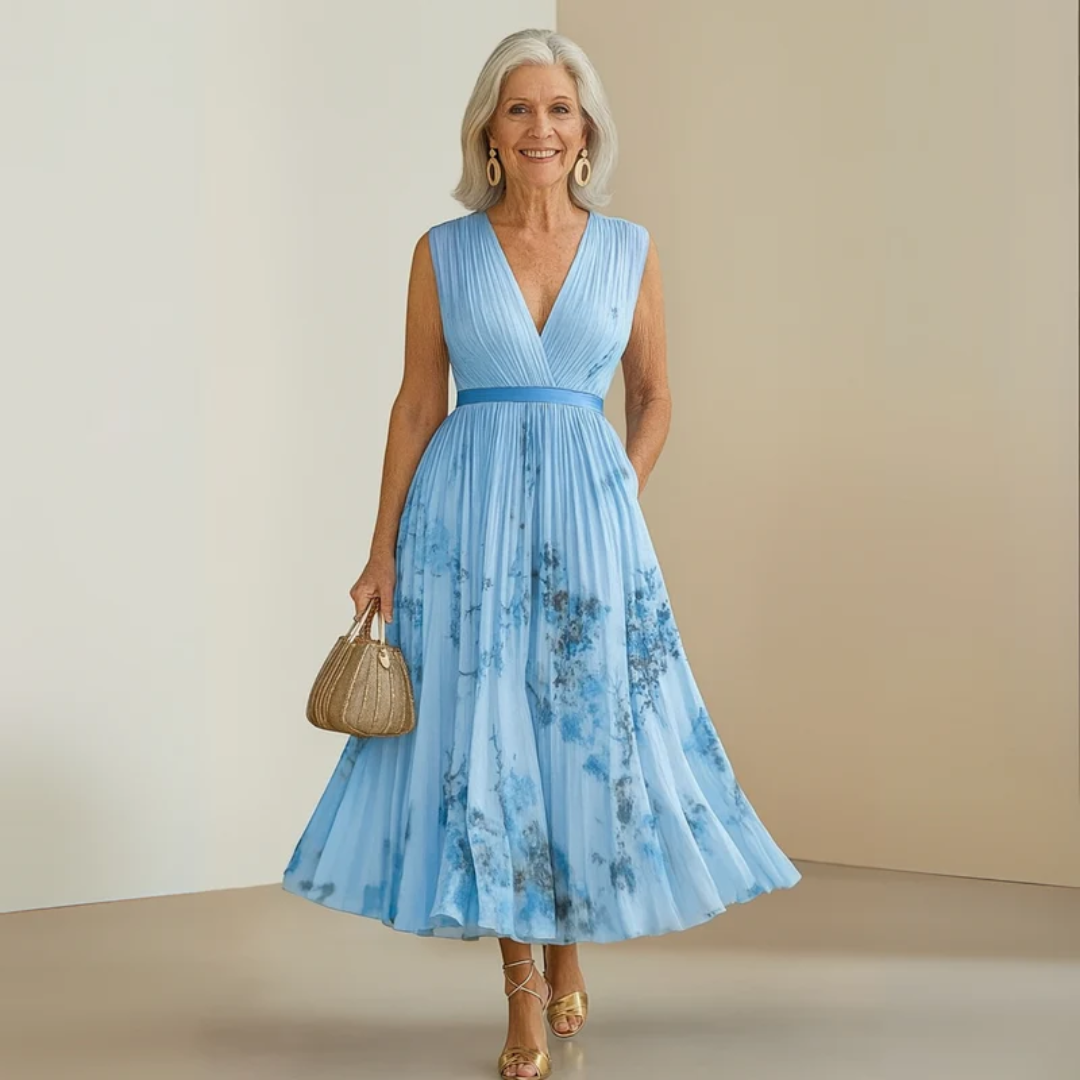 Mara | Damen Sommerkleid Maxi Für Alltag Ohne Ärmel