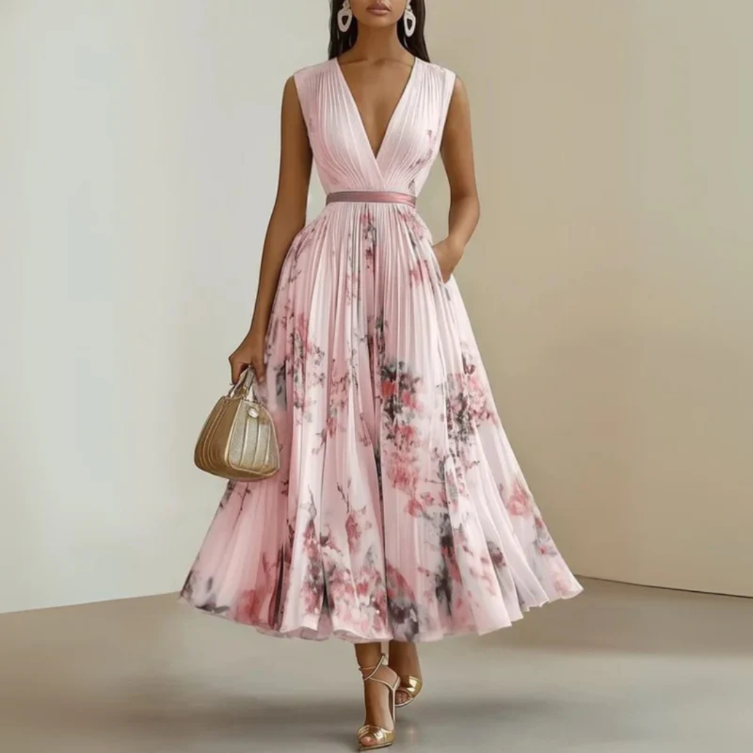 Mara | Damen Sommerkleid Maxi Für Alltag Ohne Ärmel