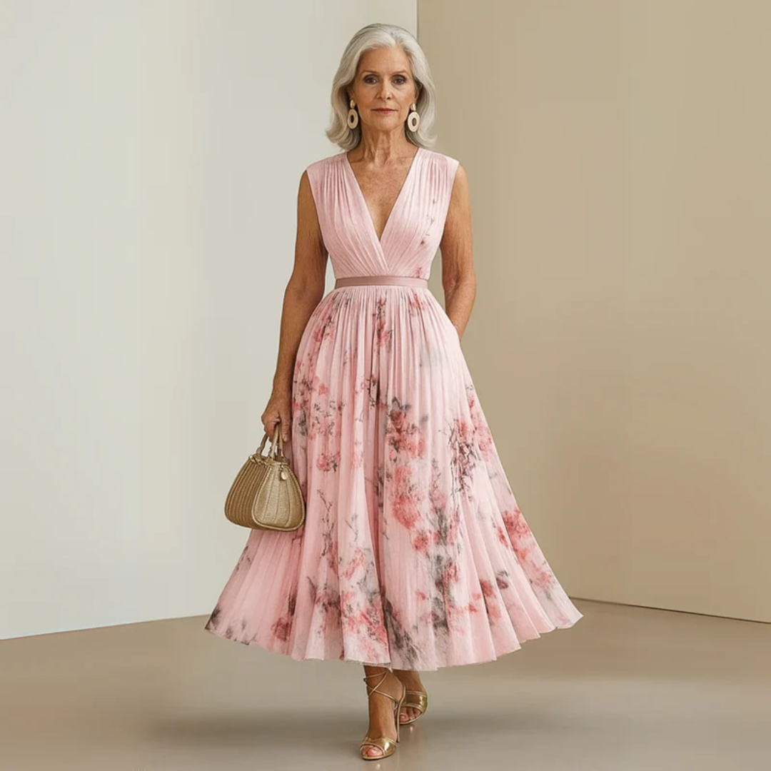 Mara | Damen Sommerkleid Maxi Für Alltag Ohne Ärmel