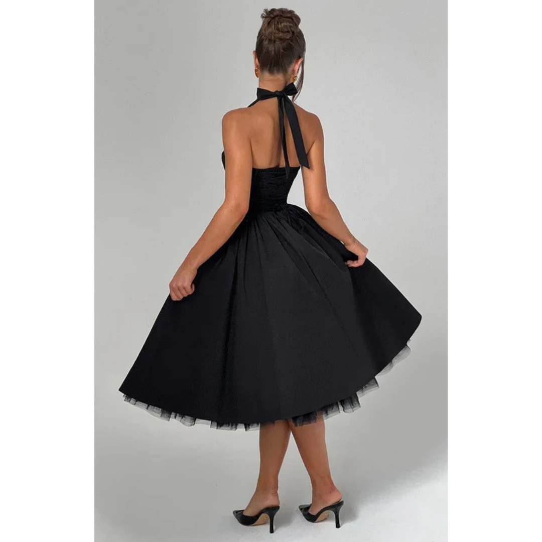 Marianne | Damen Midi Kleid Für Hochzeitsgast Mit Neckholder