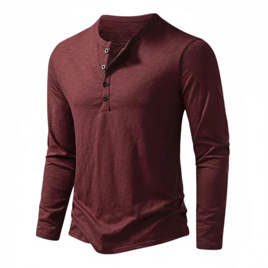 Maro | Herren Henley Shirt Mit Kragen