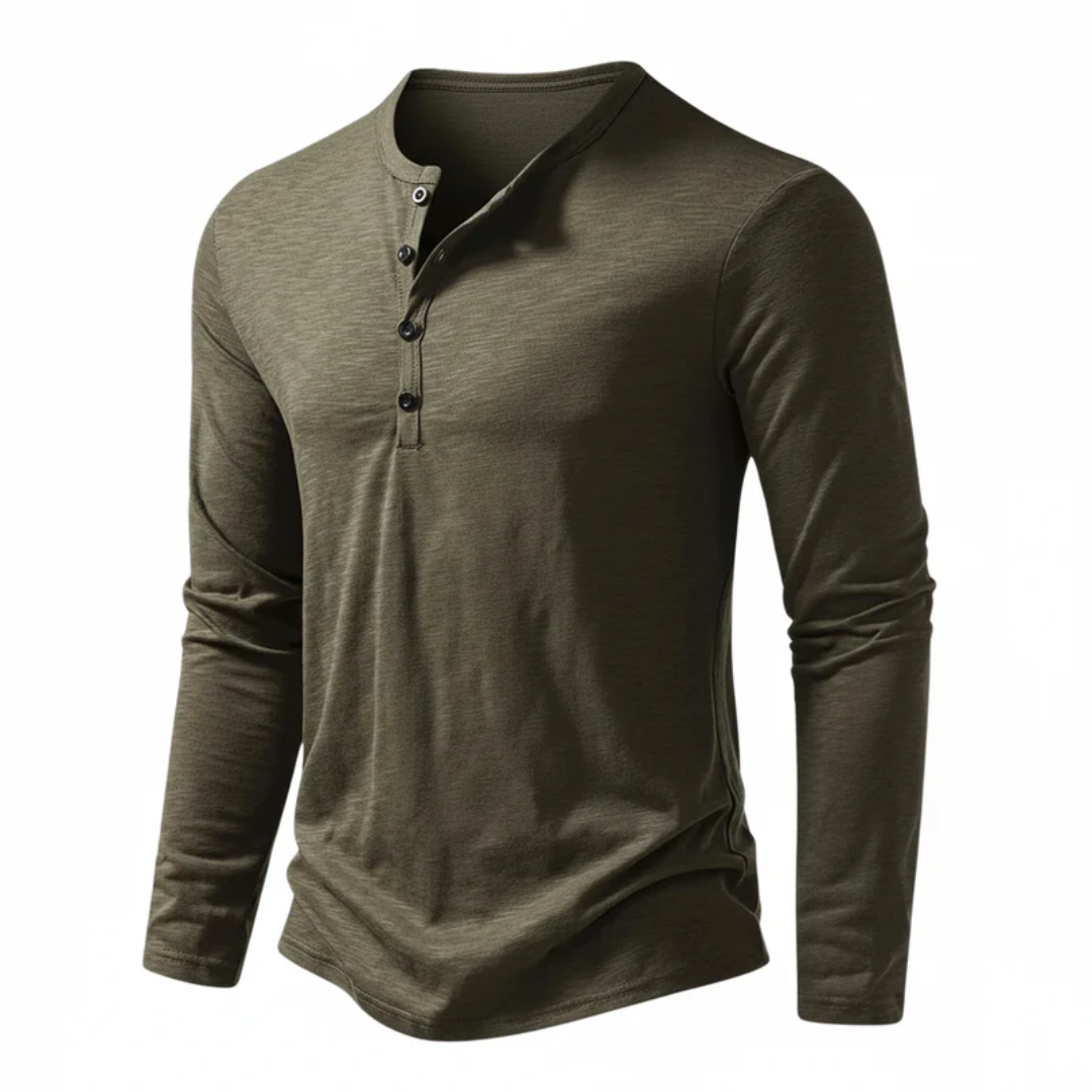 Maro | Herren Henley Shirt Mit Kragen