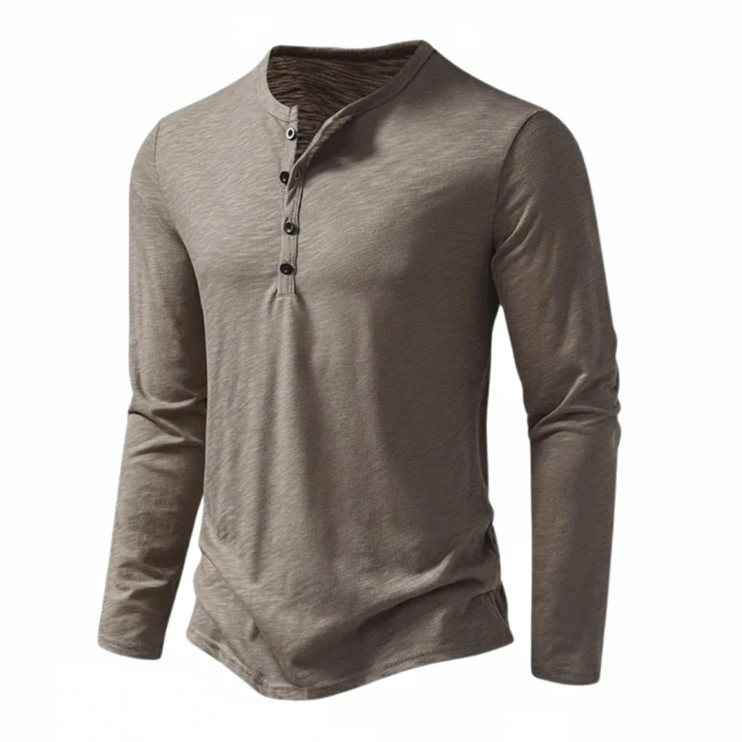 Maro | Herren Henley Shirt Mit Kragen