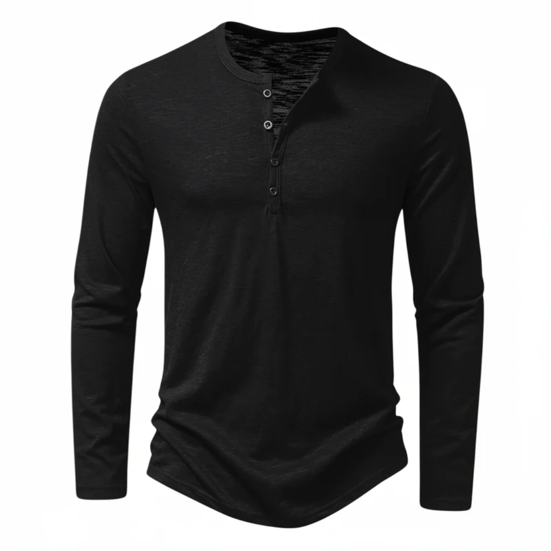 Maro | Herren Henley Shirt Mit Kragen