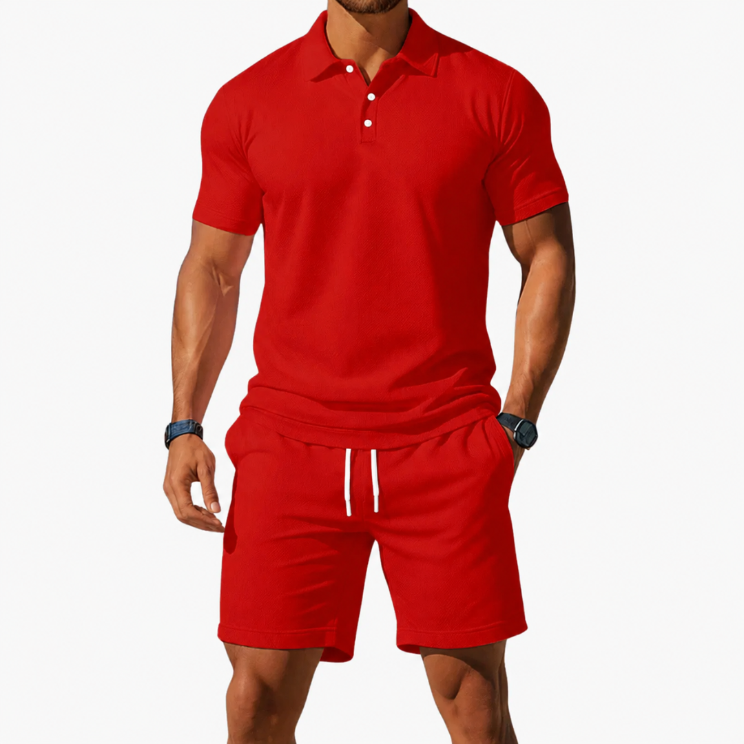 Matthias | Herren Outfit mit Poloshirt und Shorts
