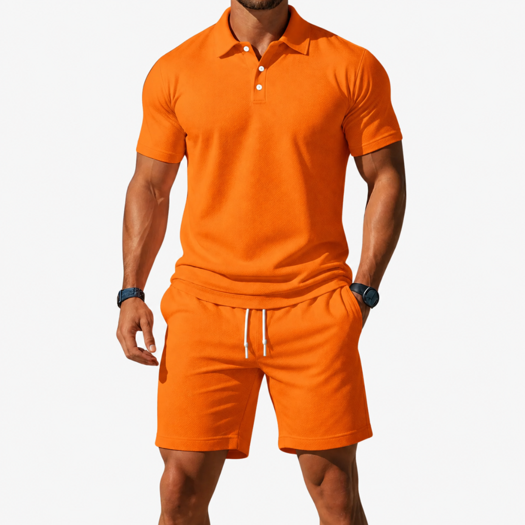 Matthias | Herren Outfit mit Poloshirt und Shorts