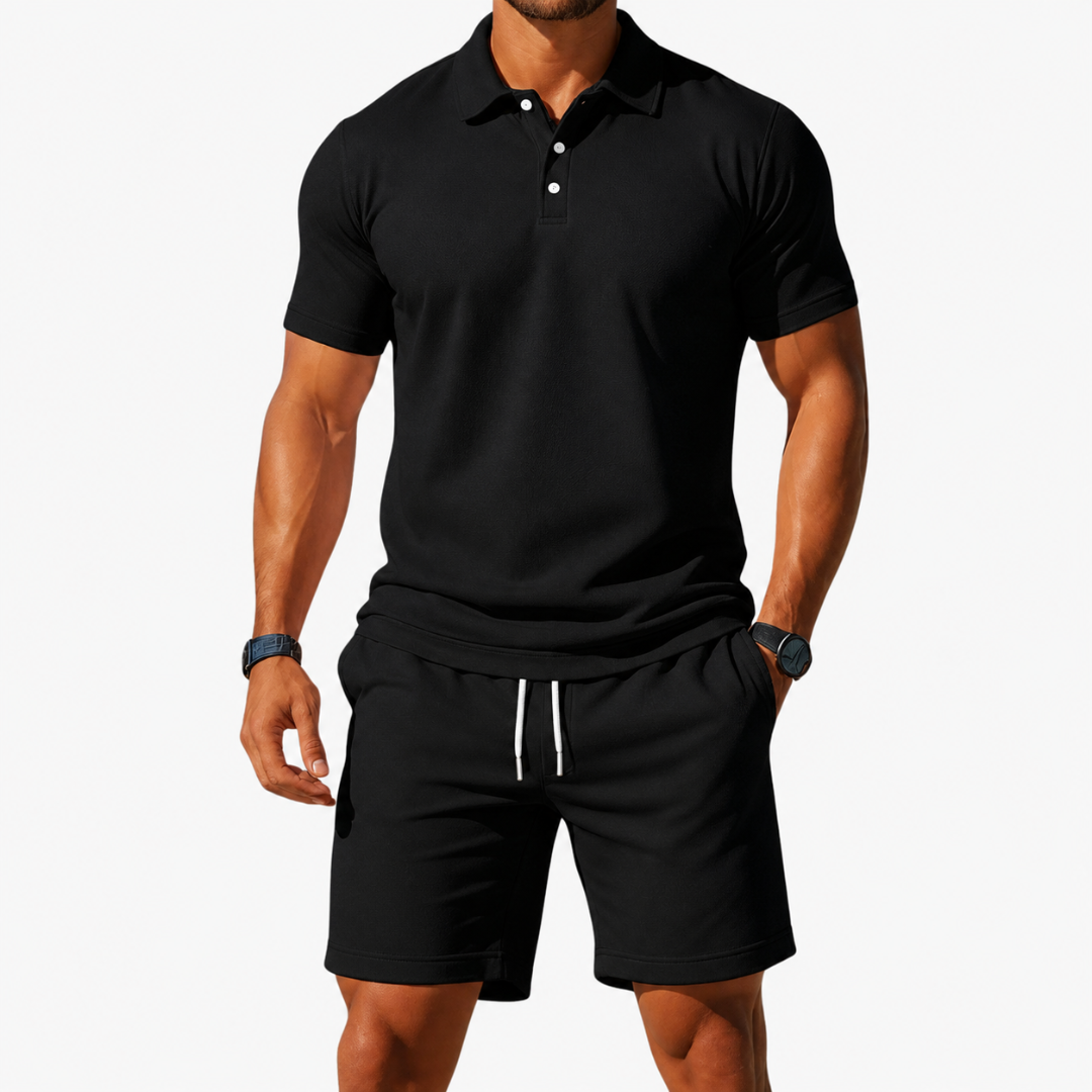 Matthias | Herren Outfit mit Poloshirt und Shorts